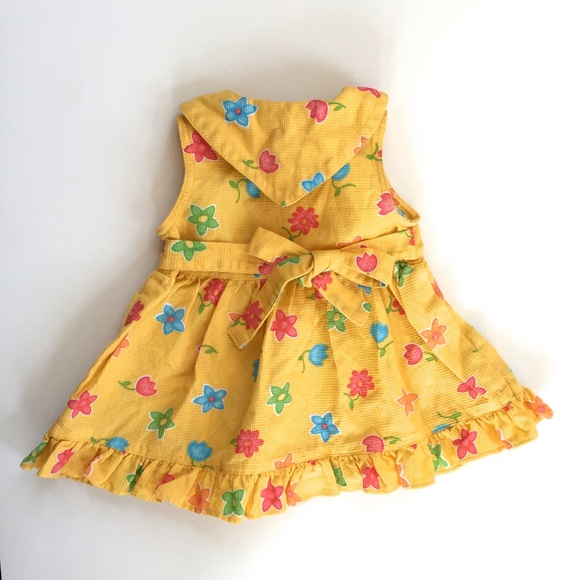 Baby B'Gosh Vintage Yellow Floral Dress NWOT - Picture 4 of 8